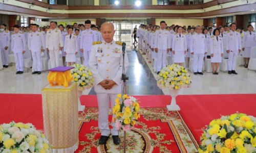 ร่วมพิธีวางพานพุ่มดอกไม้ถวายราชสักการะ พระบาทสมเด็จพระบรมชนกาธิเบศร มหาภูมิพลอดุลยเดชมหาราช บรมนาถบพิตร "พระบิดาแห่งมาตรฐานการช่างไทย" ประจำปี ๒๕๖๘